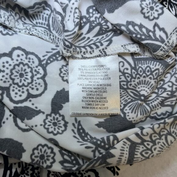 London Times halter wide crop leg blouson floral print jumpsuit women sz 12 - Picture 12 of 14